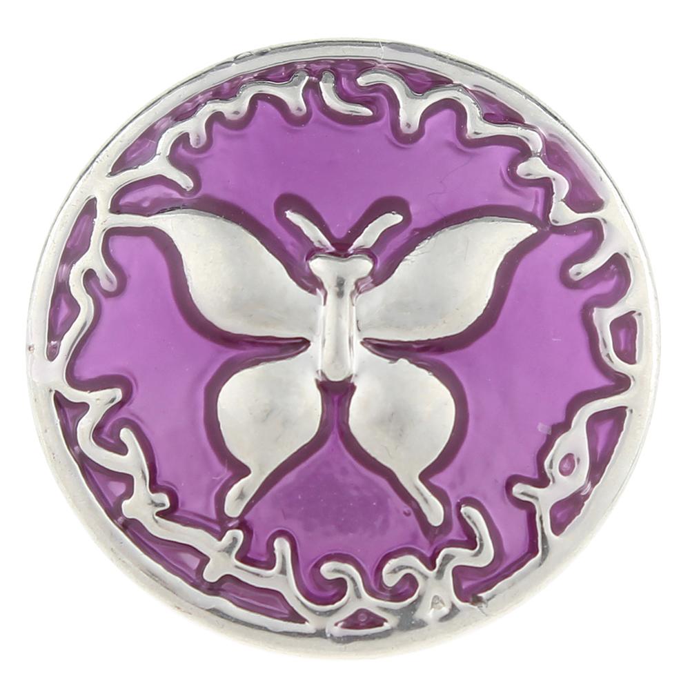 Purple dragonfly 20mm Snap Button