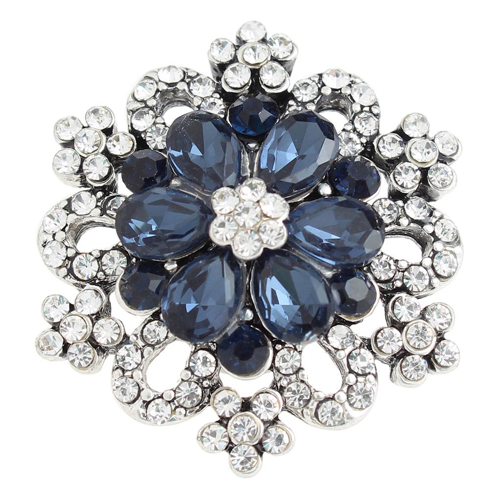 Blue snowflake 20mm Snaps Button