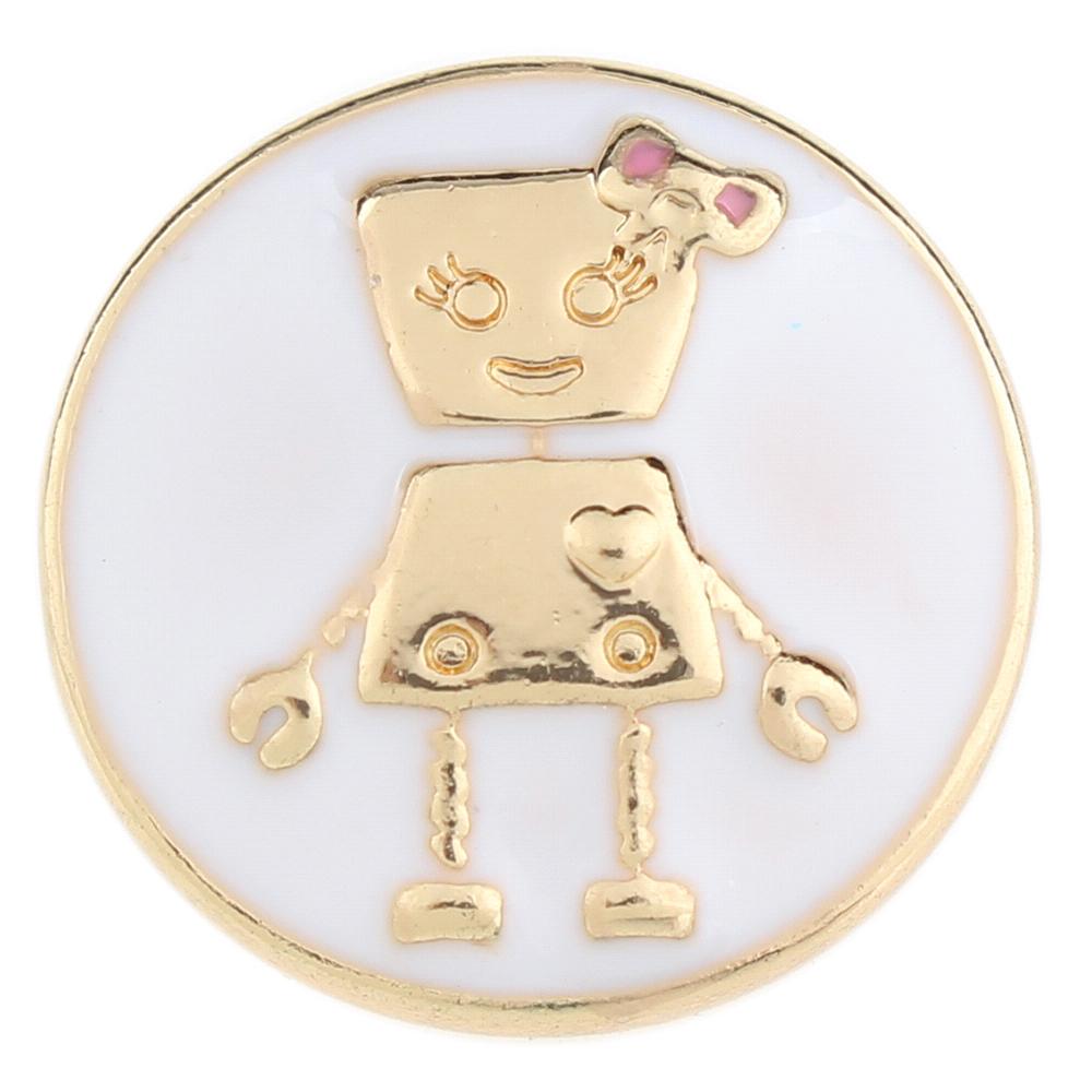 Golden robot 20mm Snaps Button