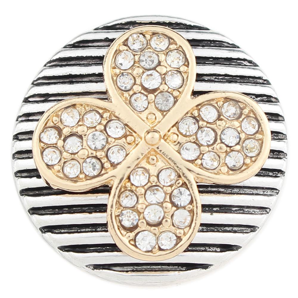 White Clover 20mm Snap Button