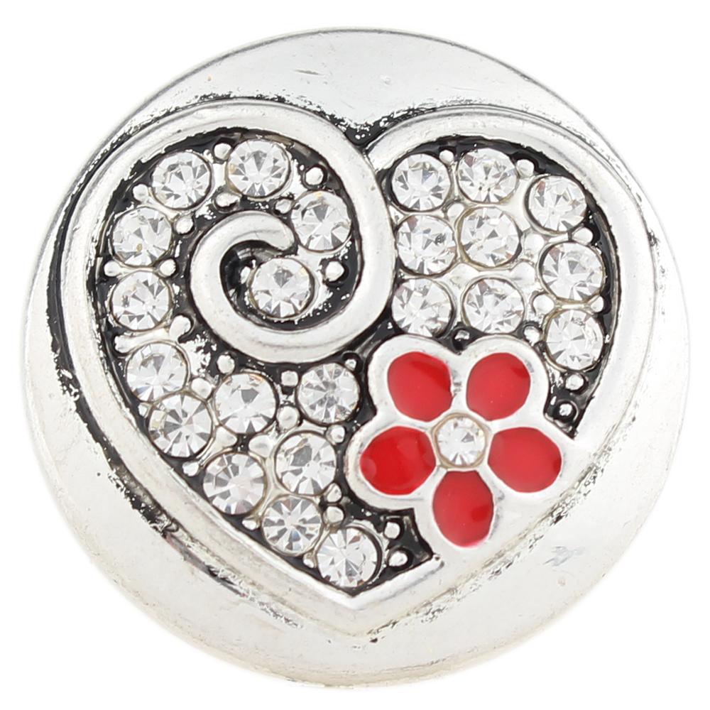 Love Heart 20mm Snap Button