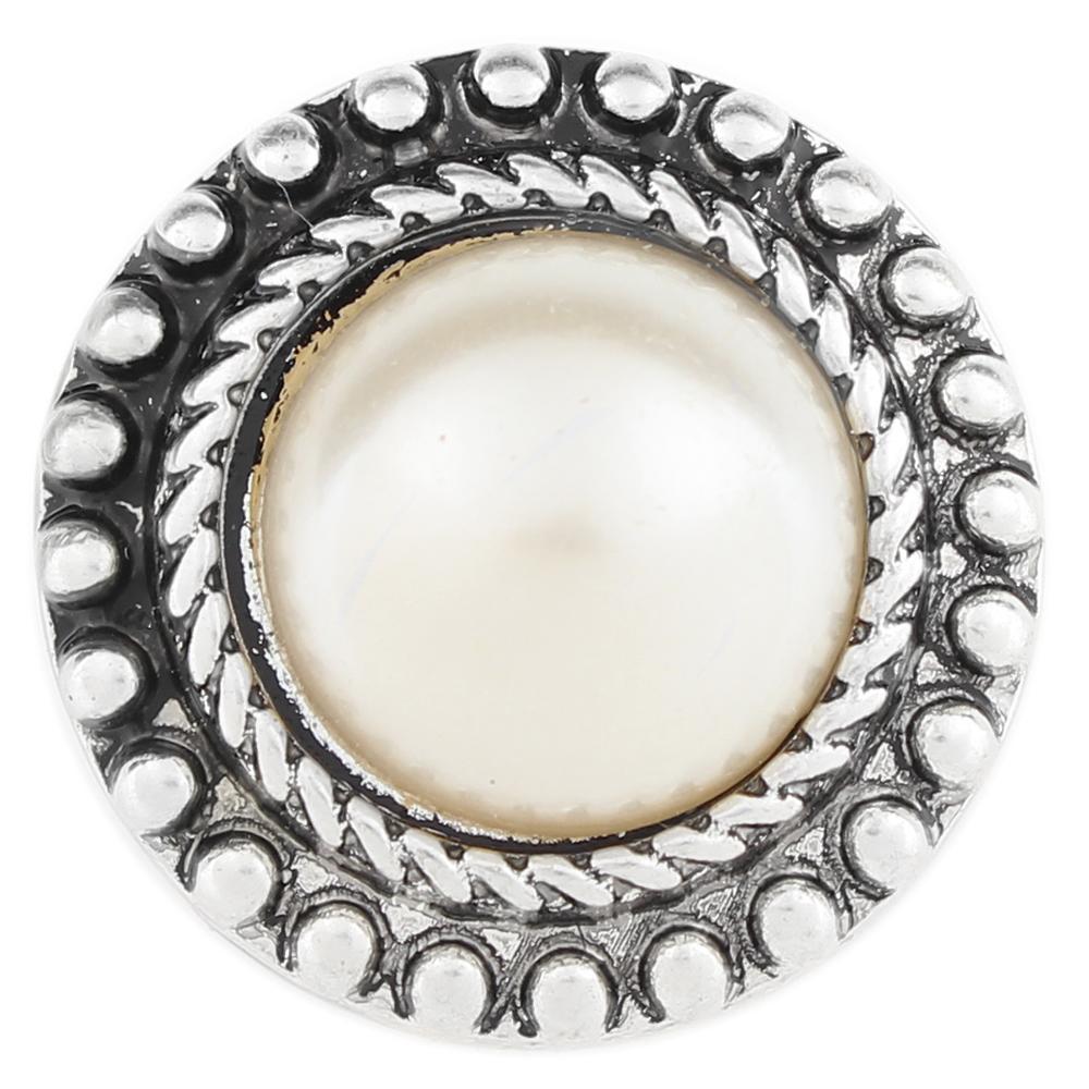 White Pearl 20mm Snap Button