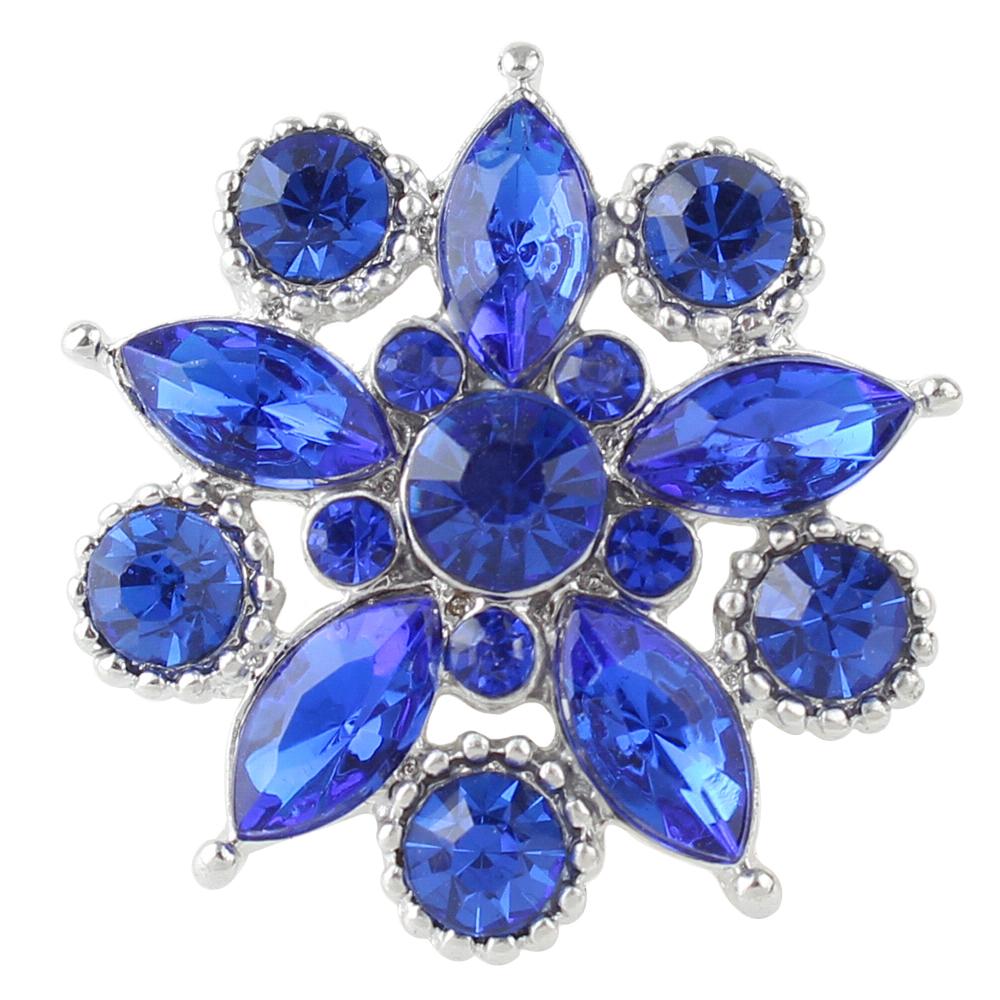 Blue Crystal Design Snap Button