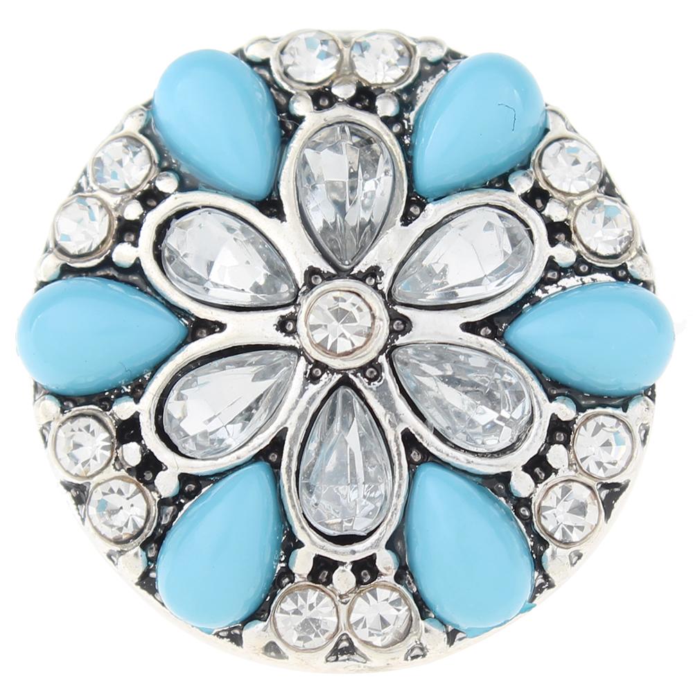 Blue Flower 20mm snap buttons