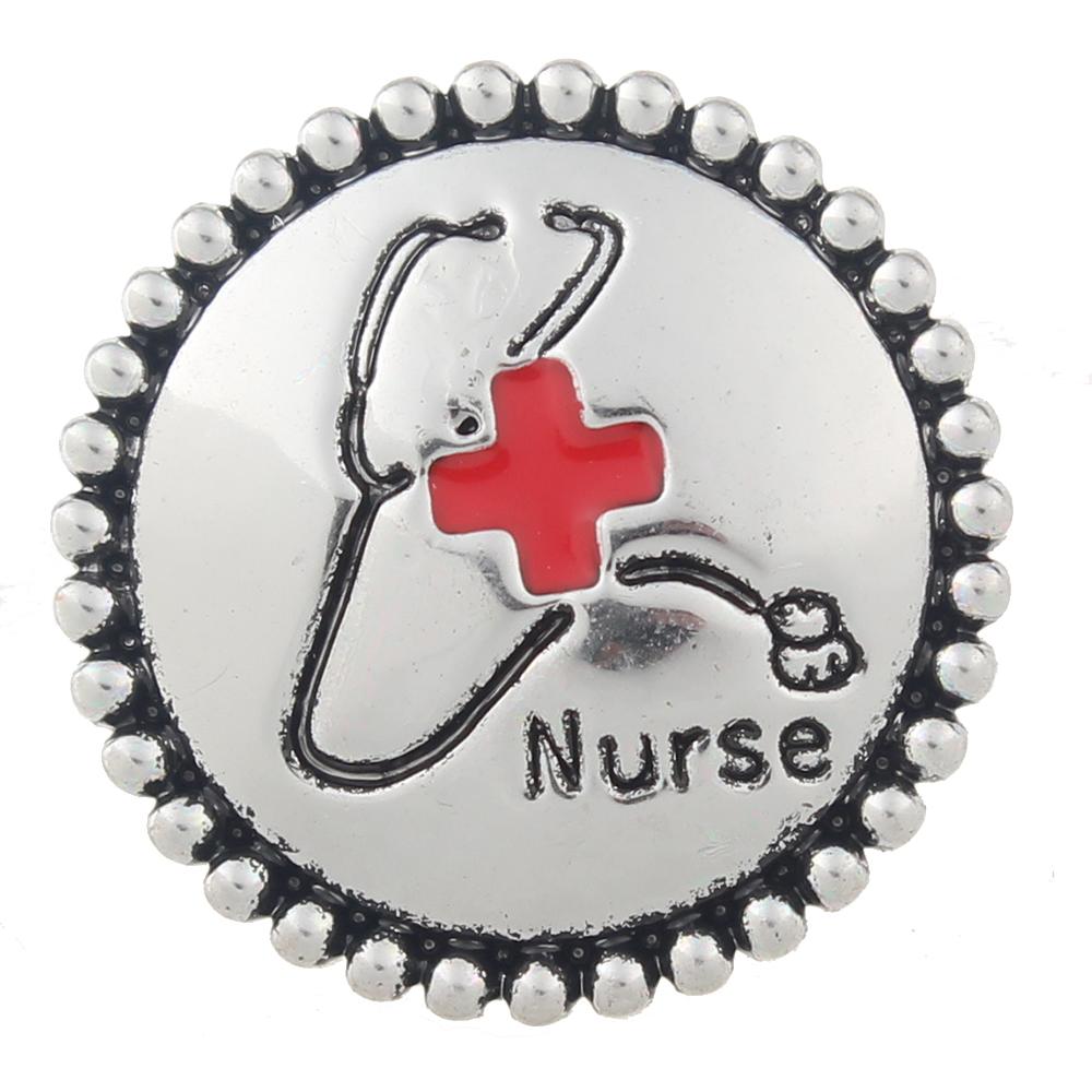 20mm Nurse snaps button with enamel