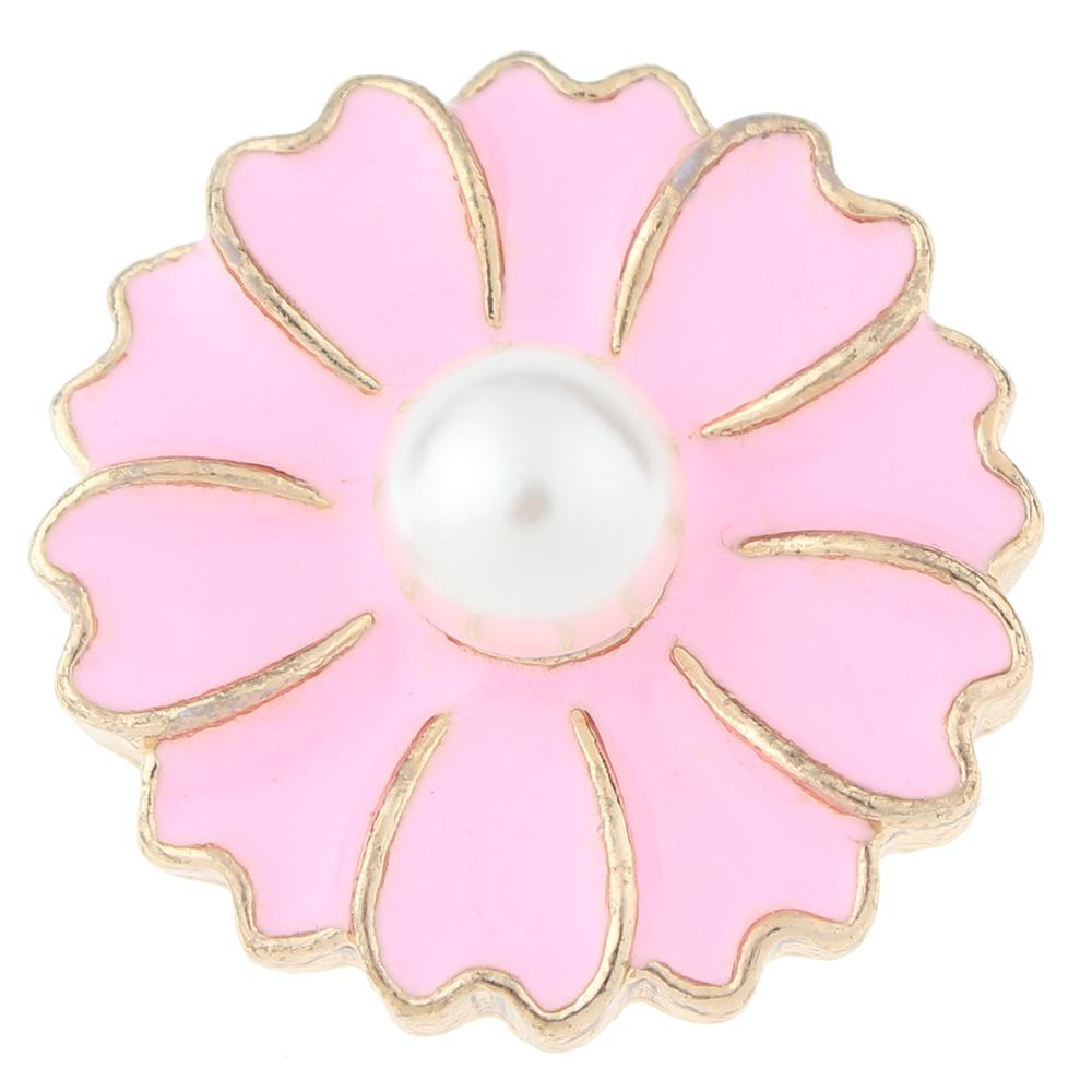 Pink Flower 20mm snap buttons