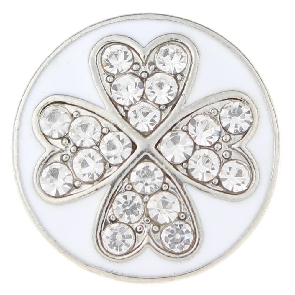 White Clover 20mm snap buttons