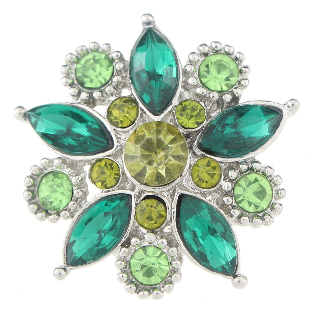 Green Crystal Design Snap Button