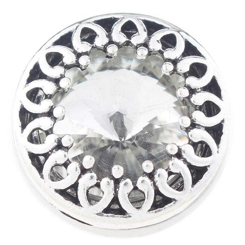 20mm Snap Button with glass rhinestone