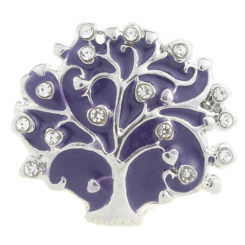 20mm life tree Snap Button with rhinestone