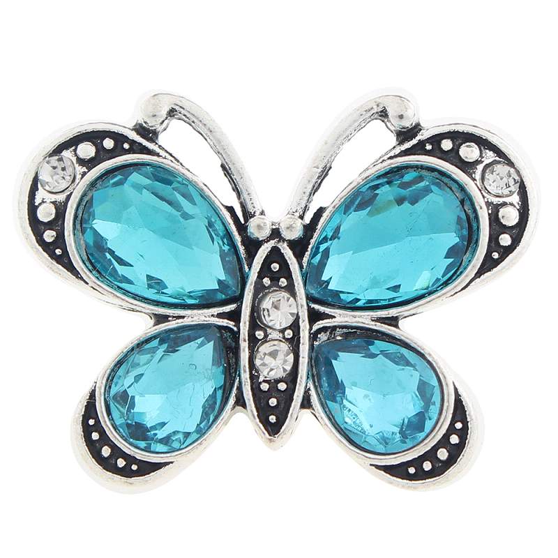 20mm butterfly Snap Button with rhinestone