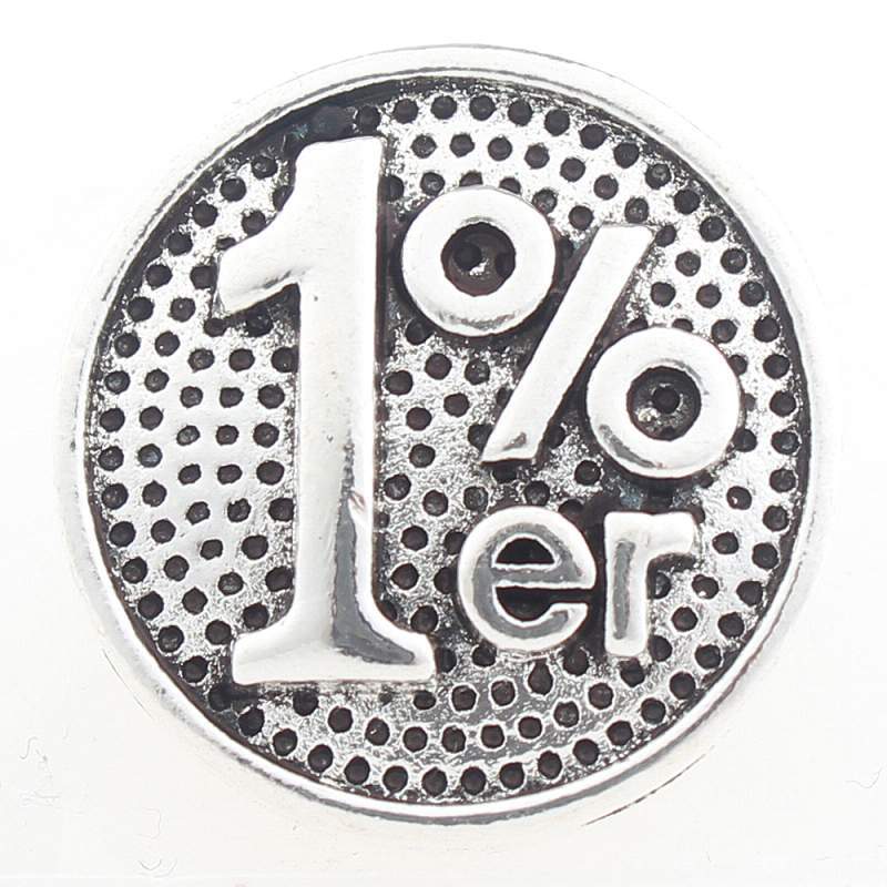 20mm design Snap Button plated sliver