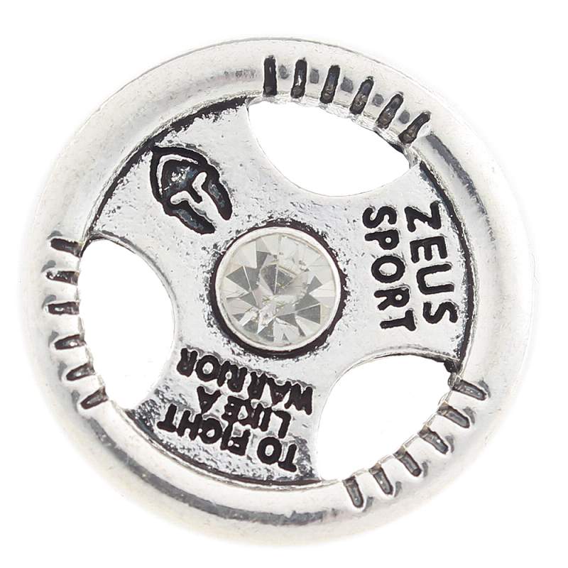 20mm design Snap Button plated sliver