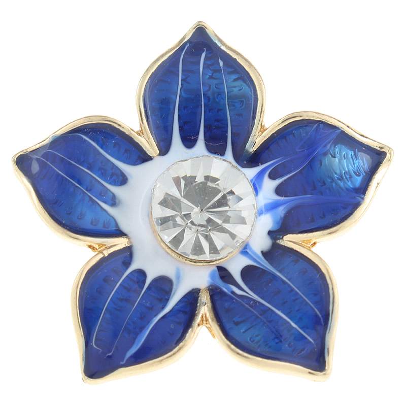 20mm flower Snap Button with enamel