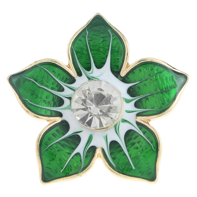 20mm flower Snap Button with enamel