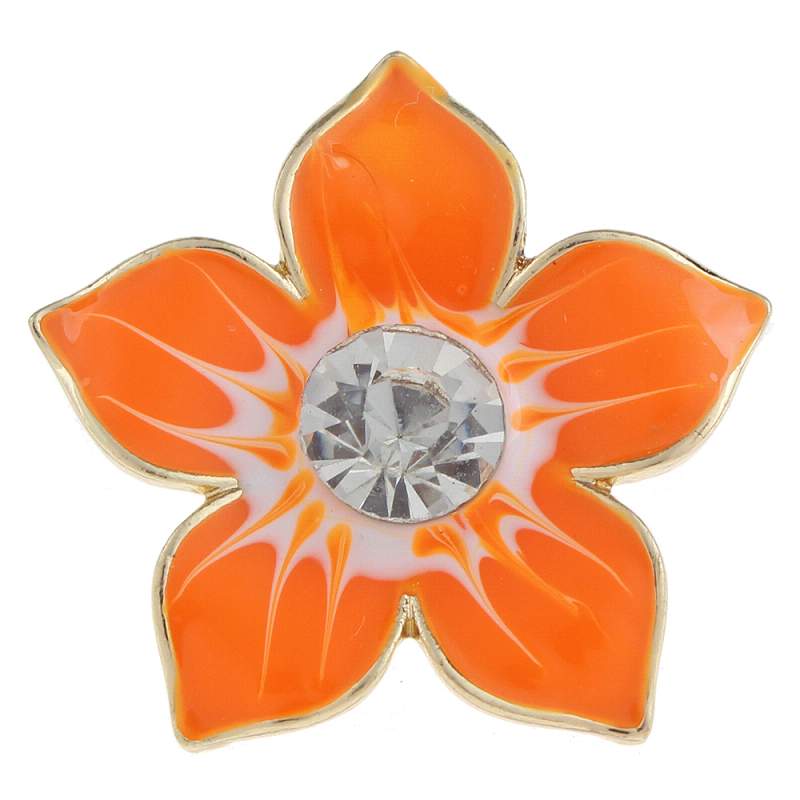 20mm flower Snap Button with enamel
