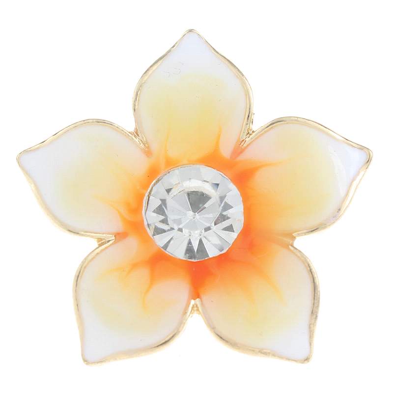 20mm flower Snap Button with enamel