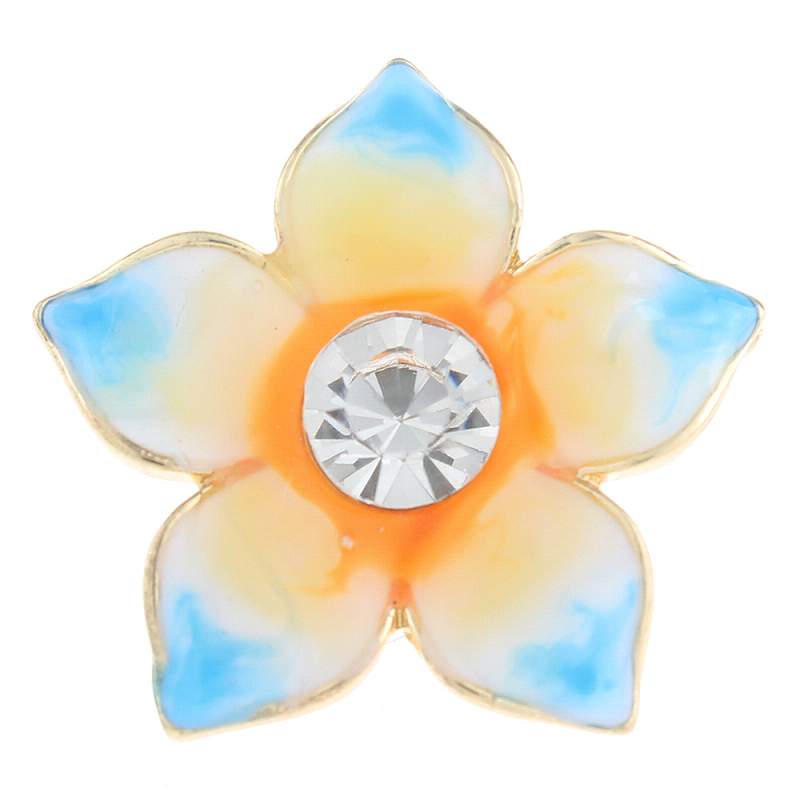 20mm flower Snap Button with enamel