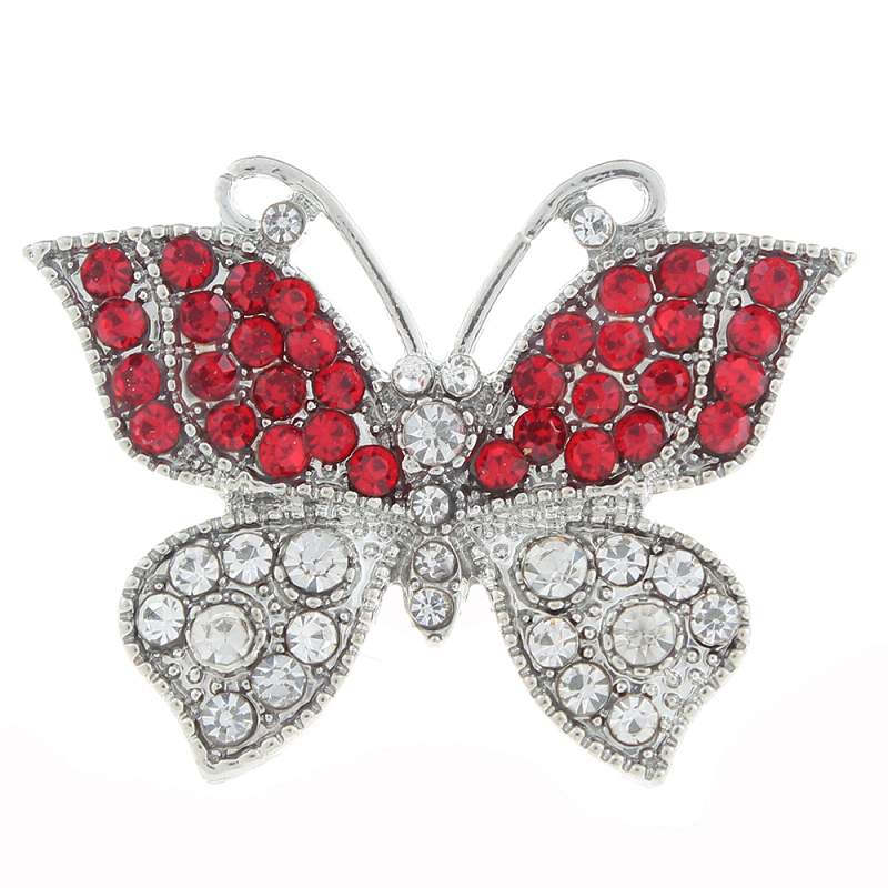 20mm butterfly Snap Button with rhinestone
