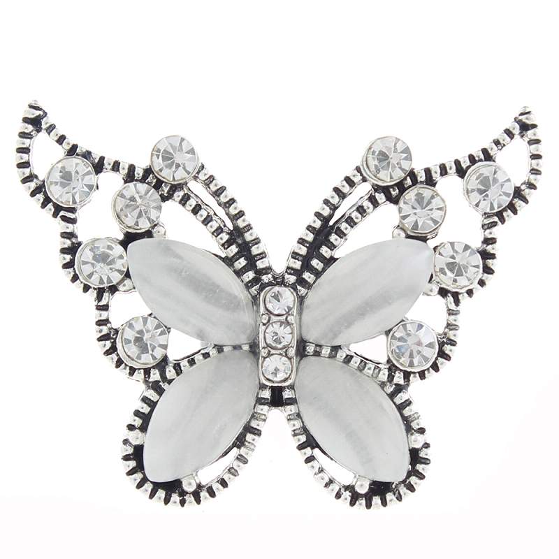 20mm butterfly Snap Button with rhinestone