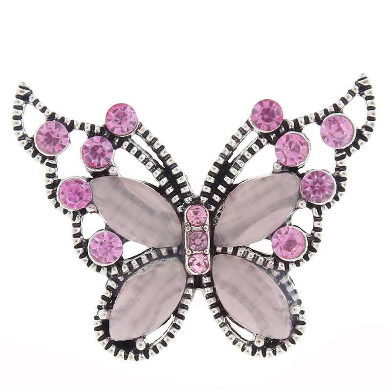 20mm butterfly Snap Button with rhinestone