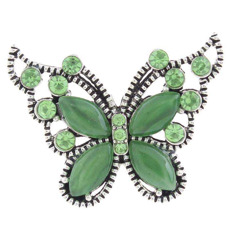 20mm butterfly Snap Button with rhinestone