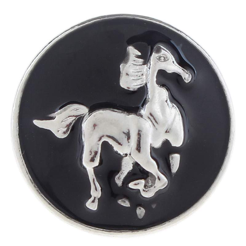 20mm horse Snap Button with enamel