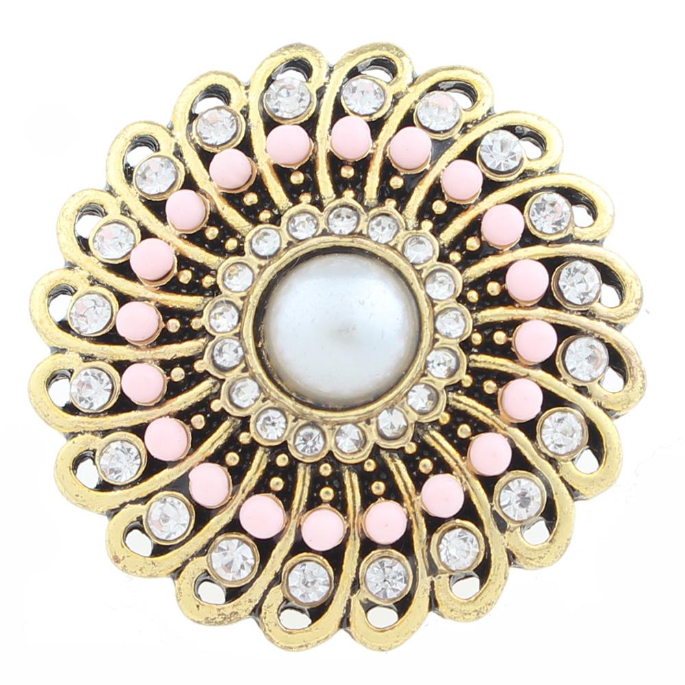 20mm design Snap Button with rhinestone