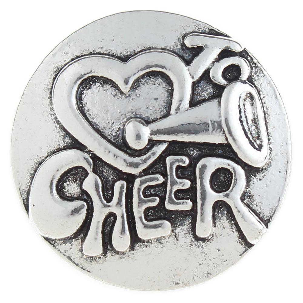 20mm design Snap Button plated sliver