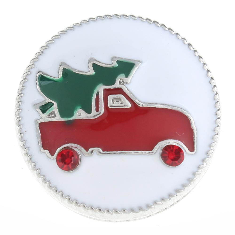 20mm Christmas Snap Button with rhinestone