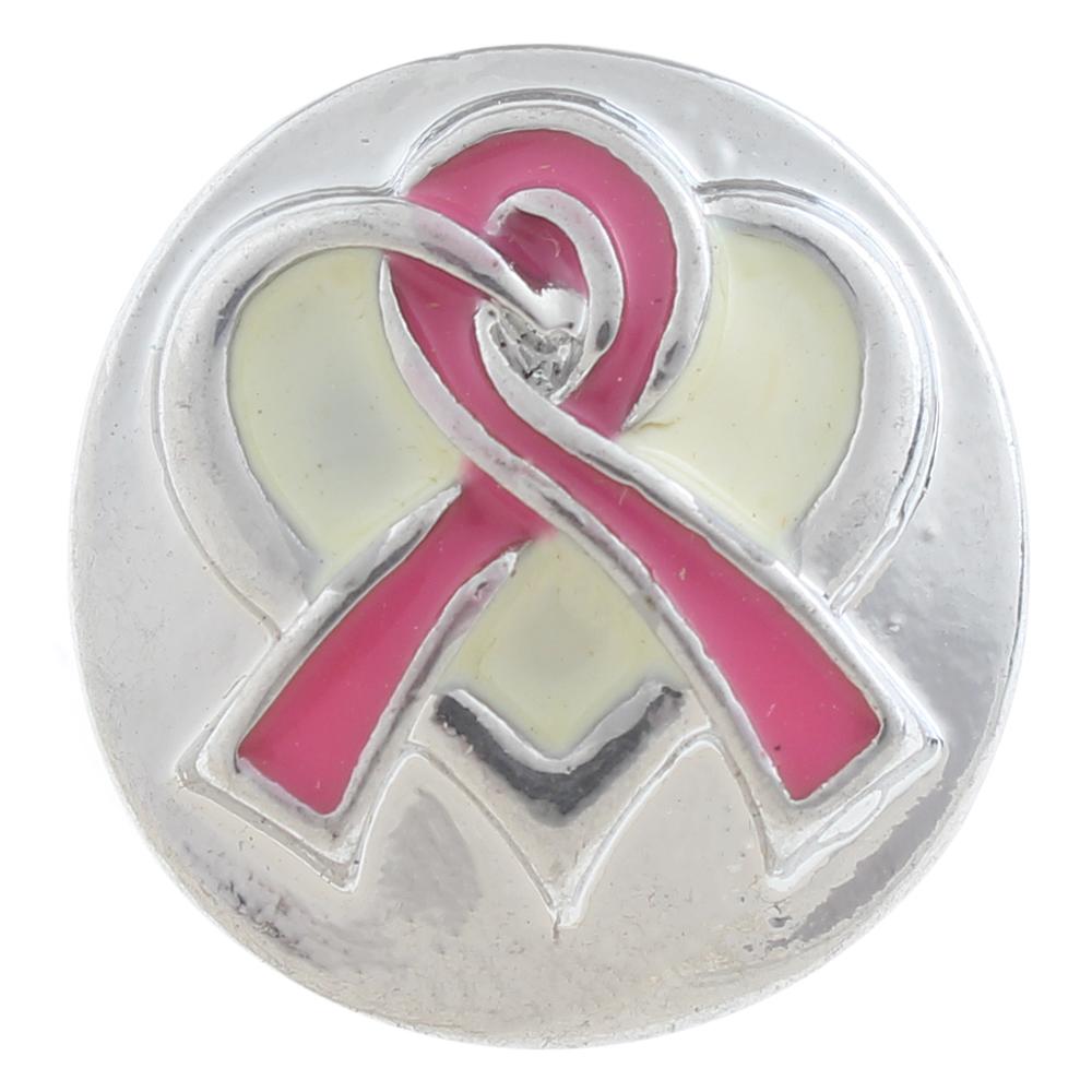 20mm Snap Button plated sliver with rhinestone