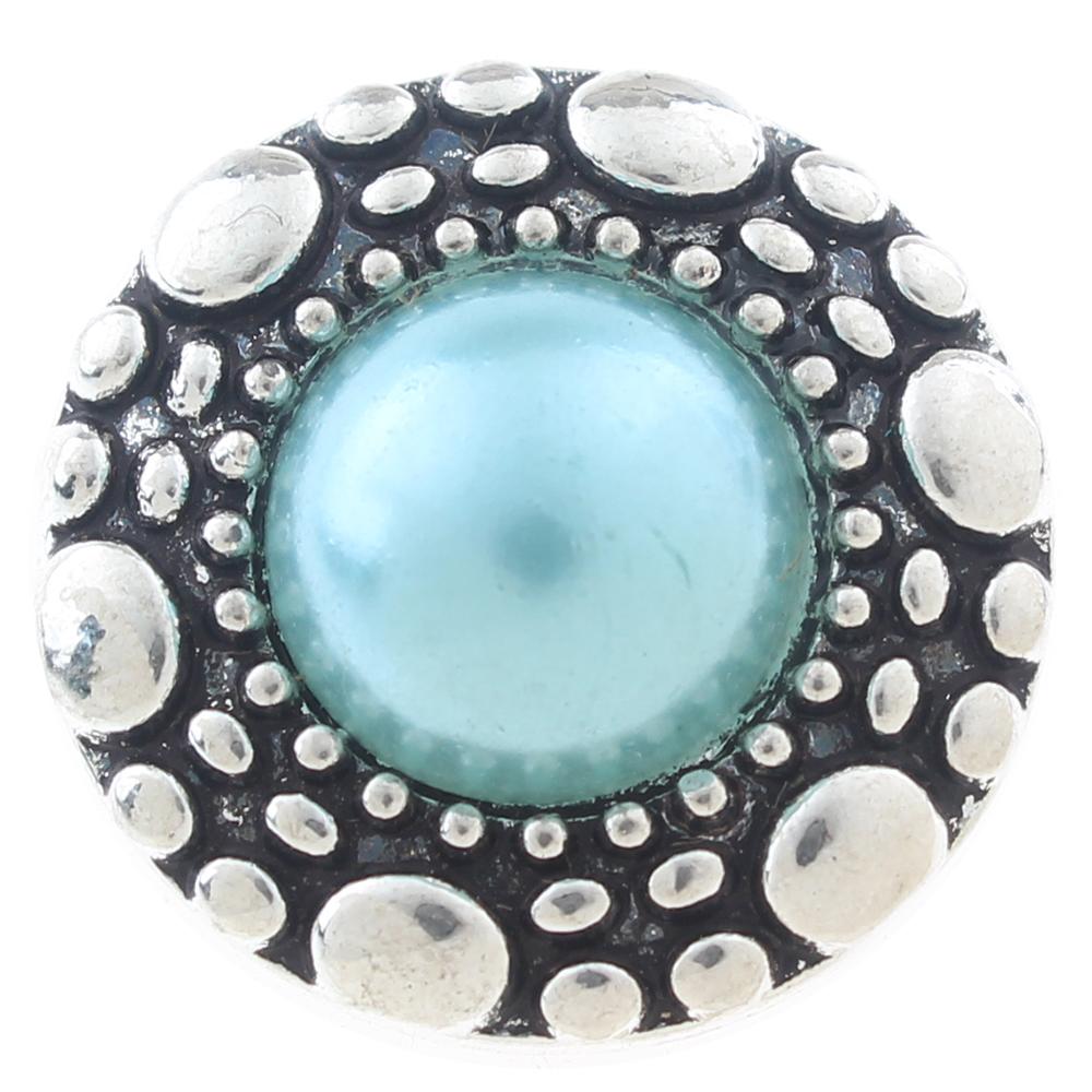 20mm snap Button plated sliver with rhinestone