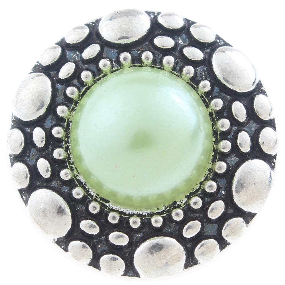 20mm snap Button plated sliver with rhinestone