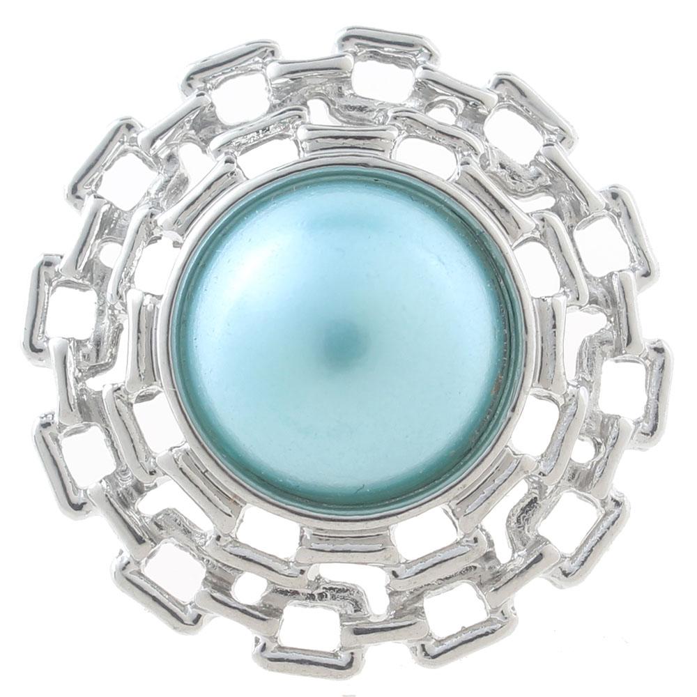 20mm snap Button plated sliver with rhinestone