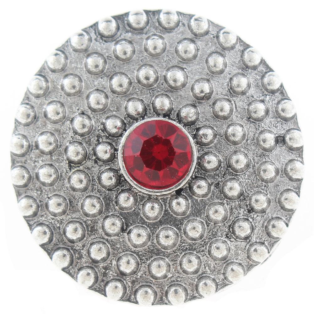 20mm snap Button plated sliver with rhinestone