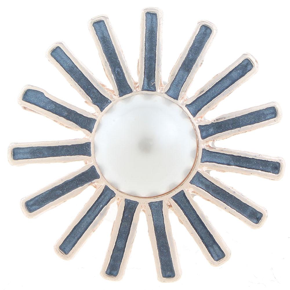 20mm snap Button plated sliver with rhinestone