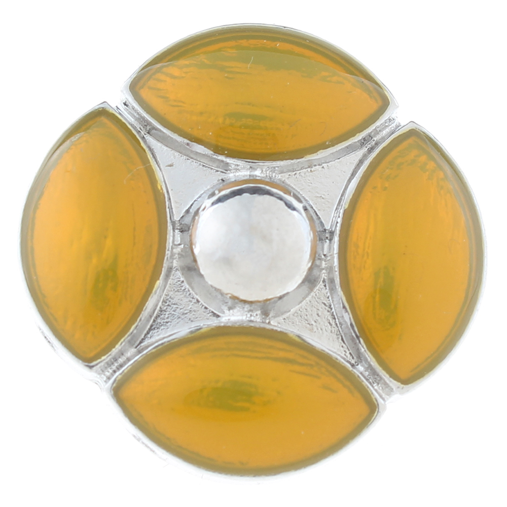 20mm snap Button plated sliver with rhinestone