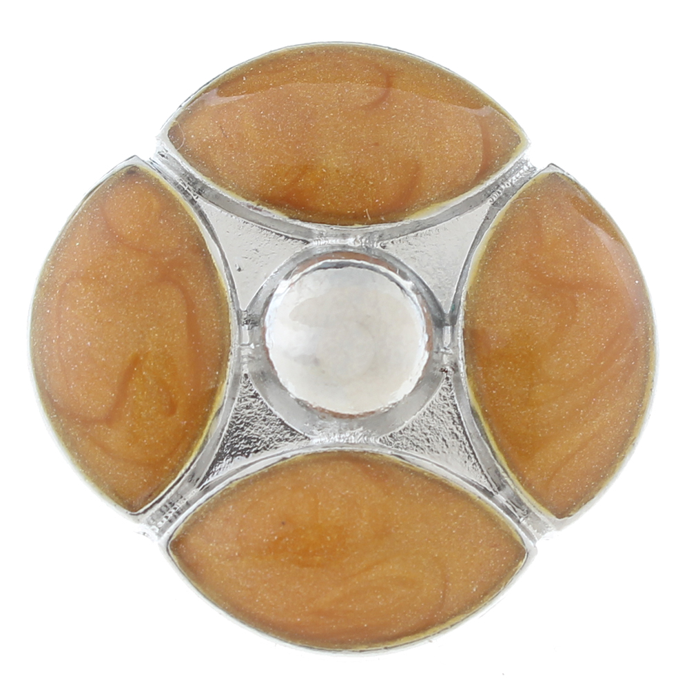 20mm snap Button plated sliver with rhinestone