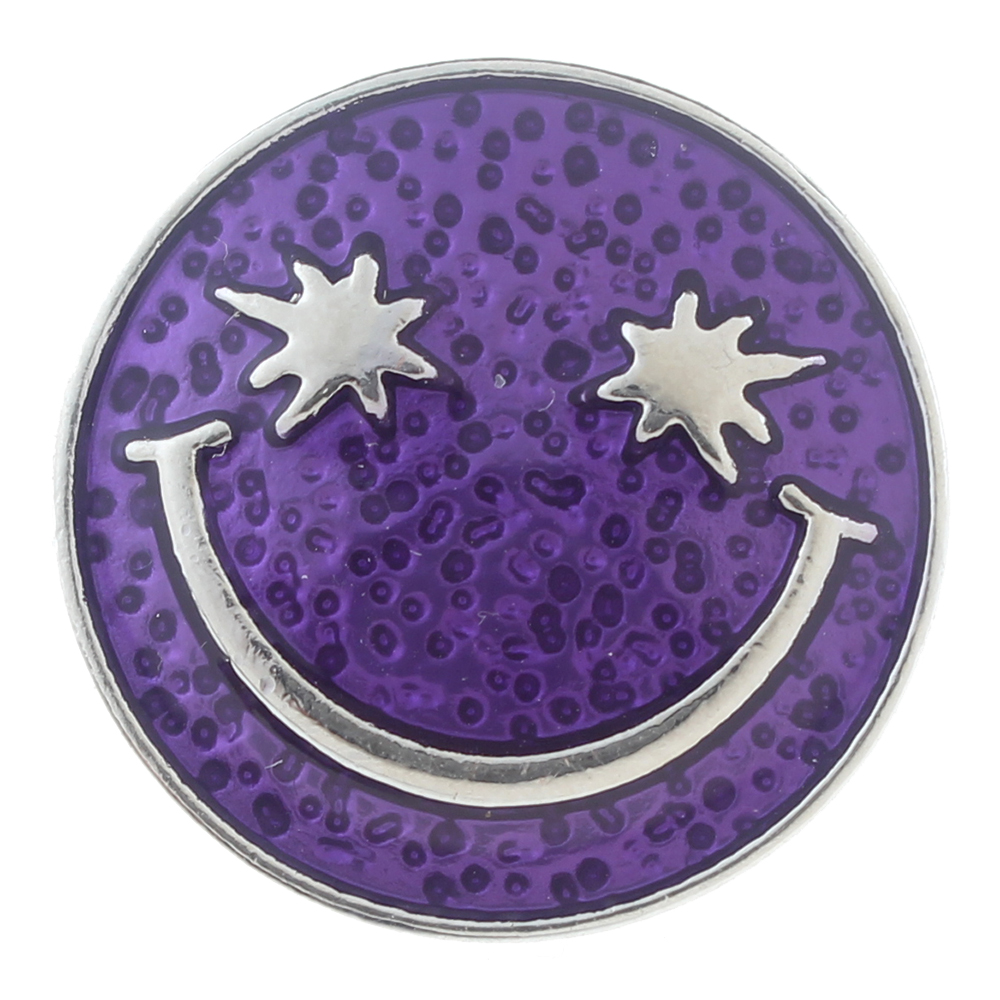 20mm snap Button plated sliver with rhinestone