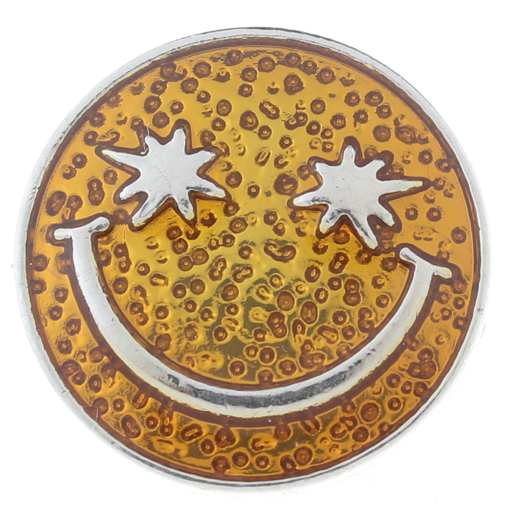 20mm snap Button plated sliver with rhinestone