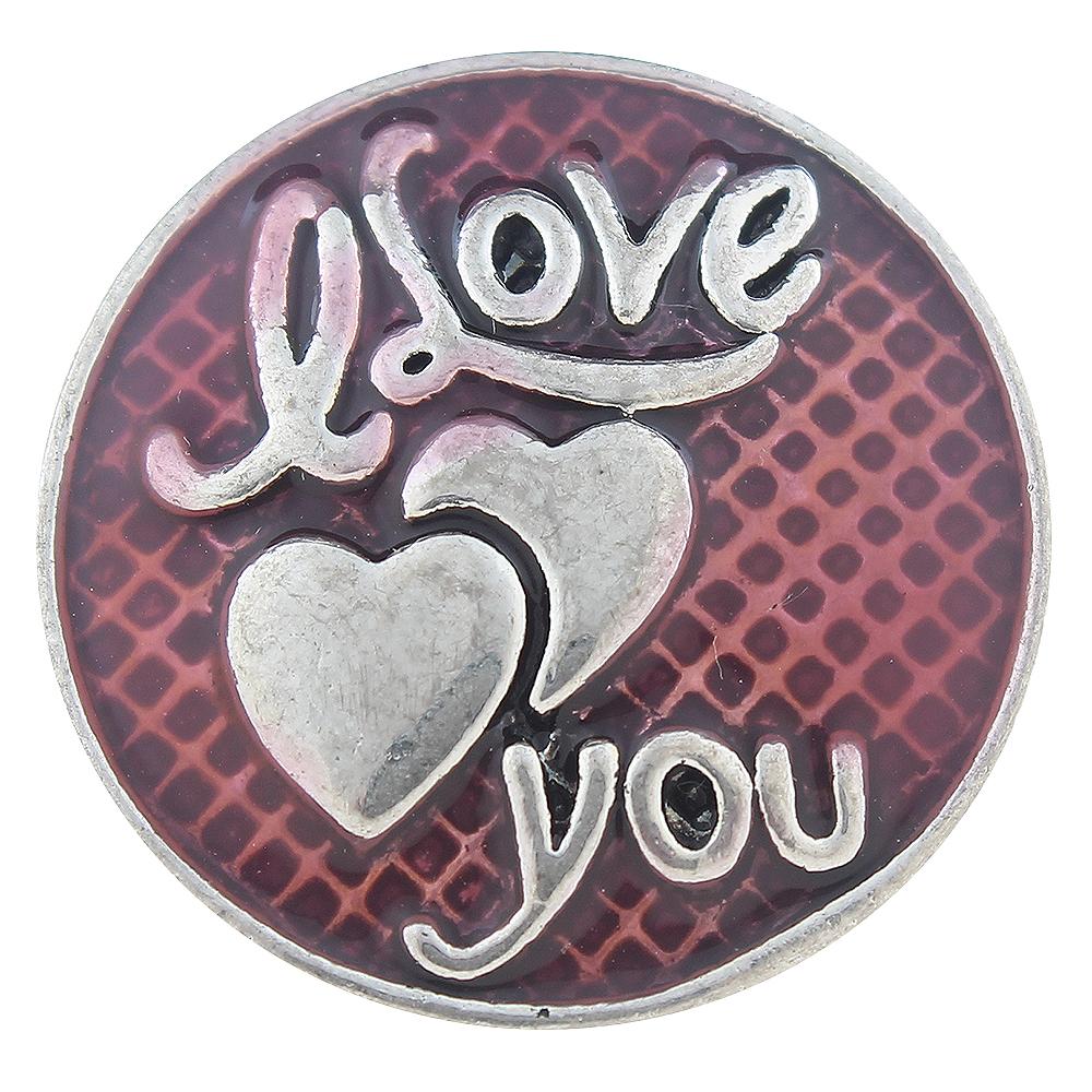 20mm Snap Button plated sliver with rhinestone