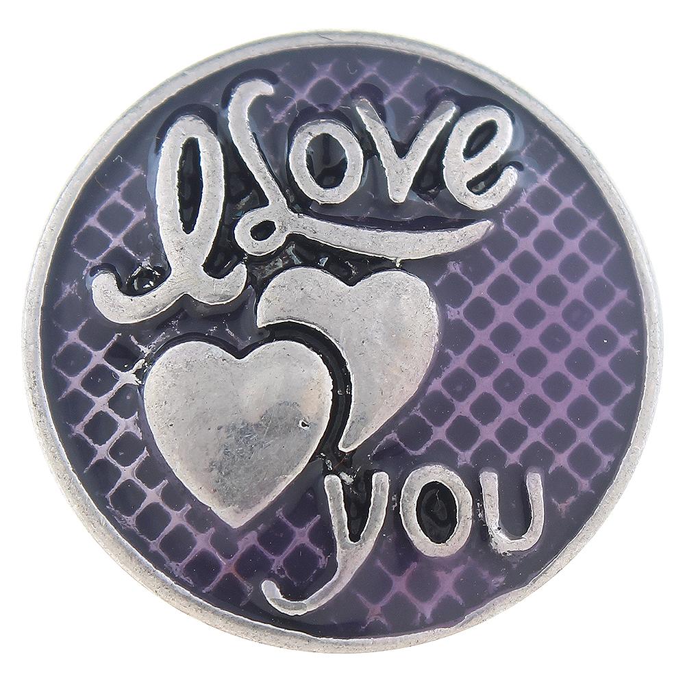 20mm Snap Button plated sliver with rhinestone