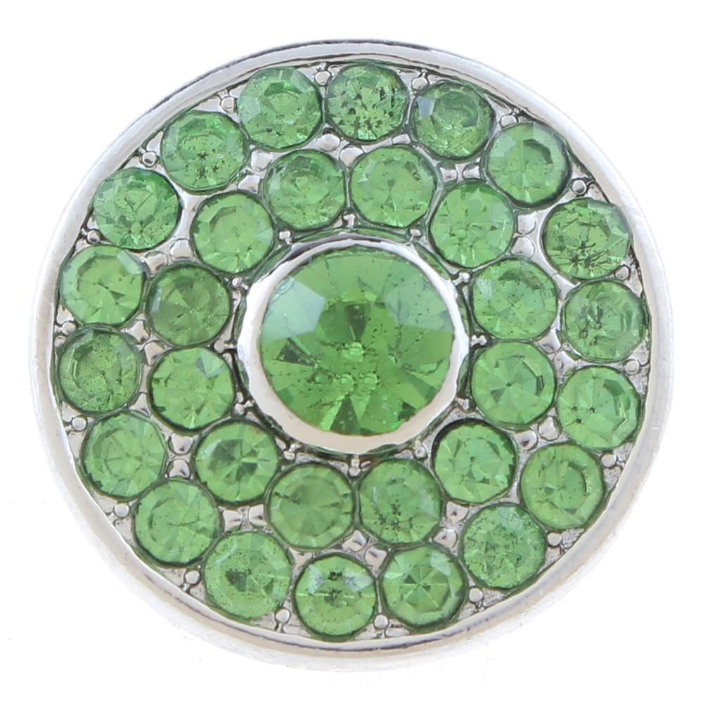 20mm snap Button plated sliver with rhinestone