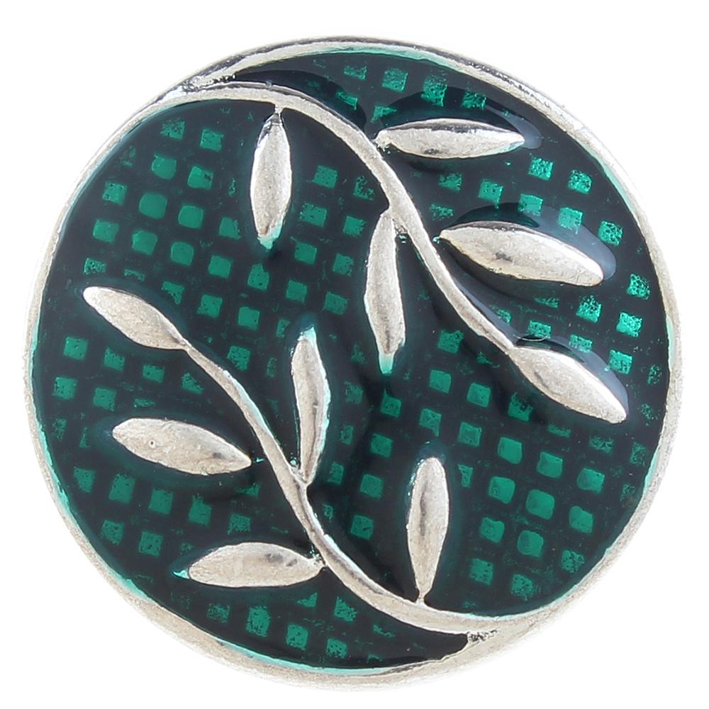 20mm snap Button plated sliver with rhinestone