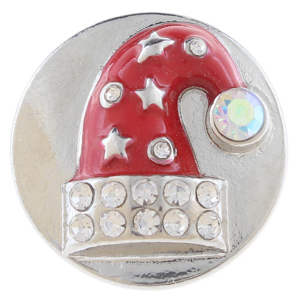 20mm snap Button plated sliver with rhinestone