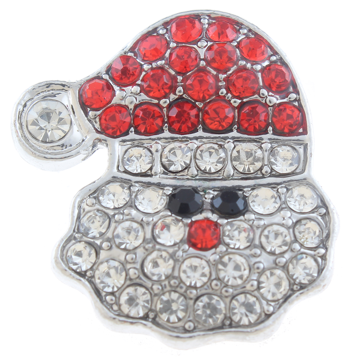 20mm snap Button plated sliver with rhinestone