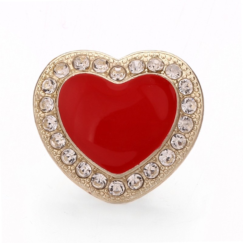 20mm snap Button plated sliver with rhinestone