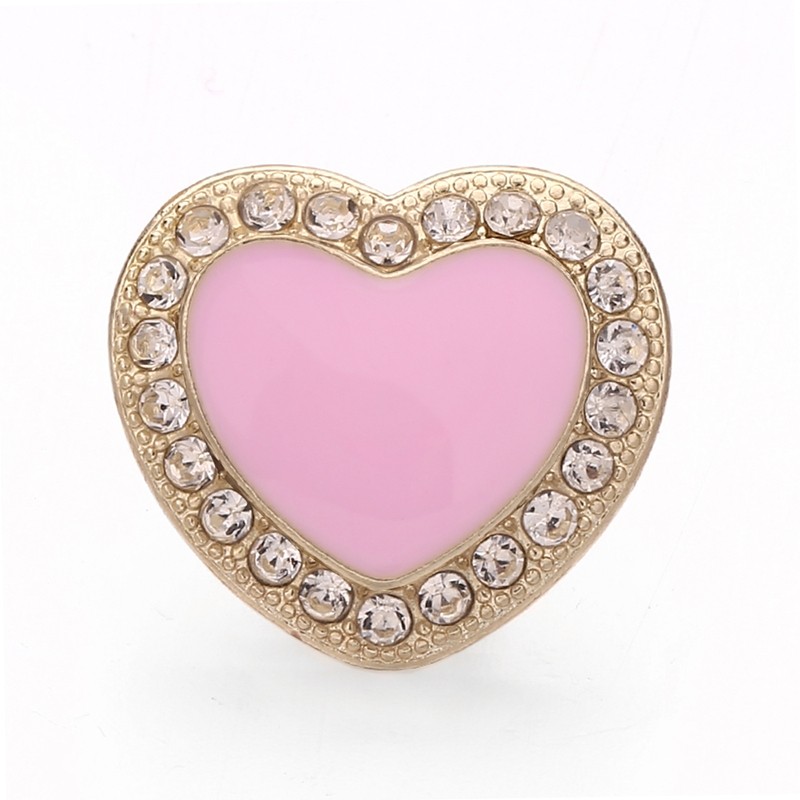 20mm snap Button plated sliver with rhinestone