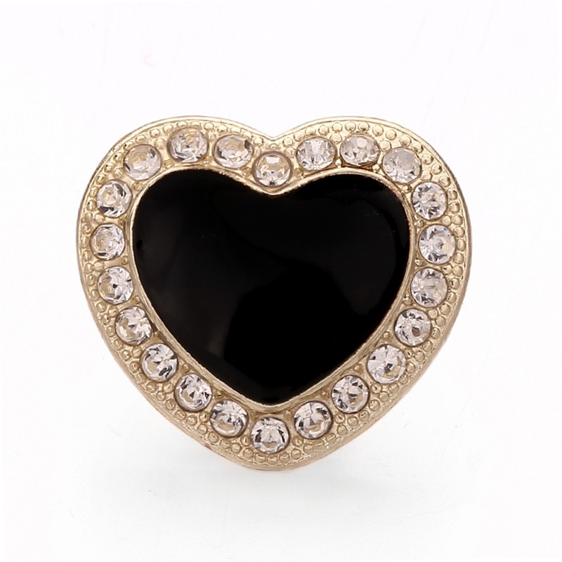 20mm snap Button plated sliver with rhinestone