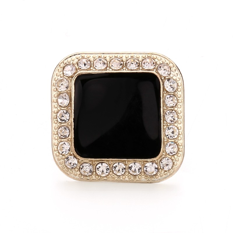 20mm snap Button plated sliver with rhinestone